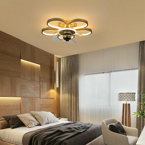 20 Inch Bladeless Ceiling Fan with Light and Remote Control 3 Light Color